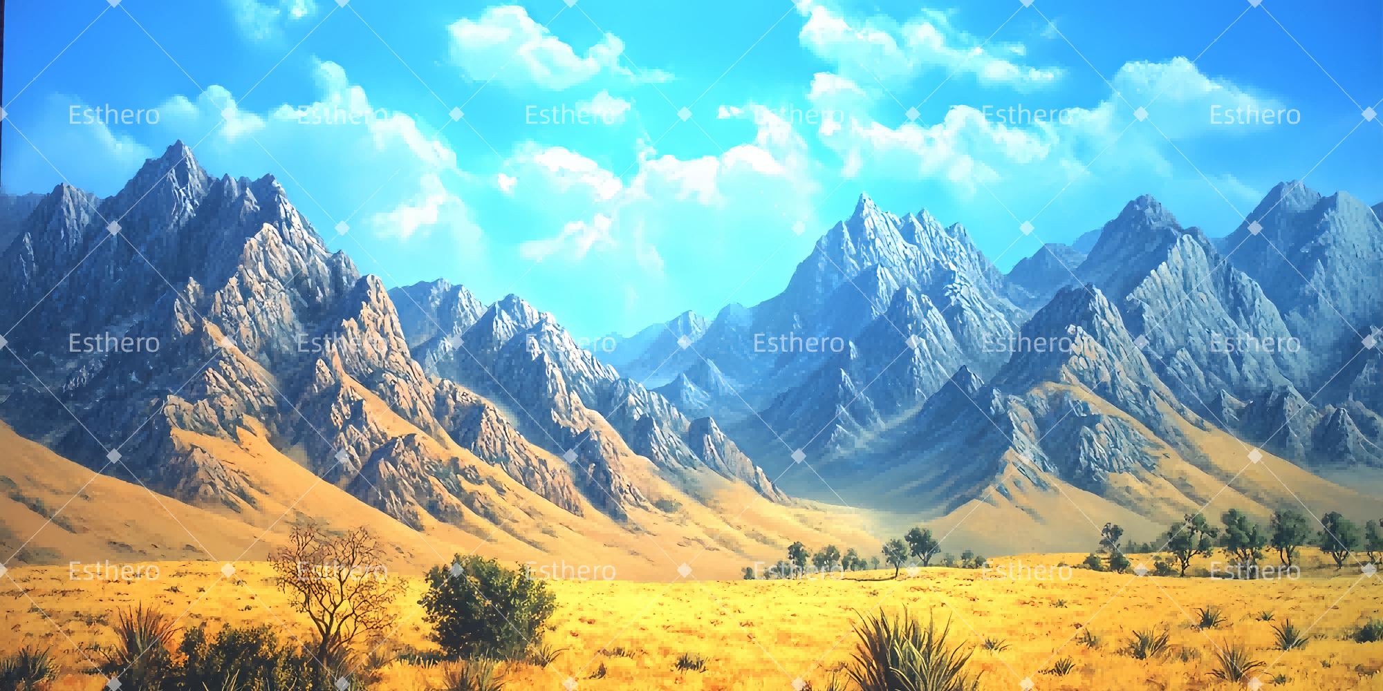 Fond de Scène Scène de la Famine à Canaan TWW510-T10