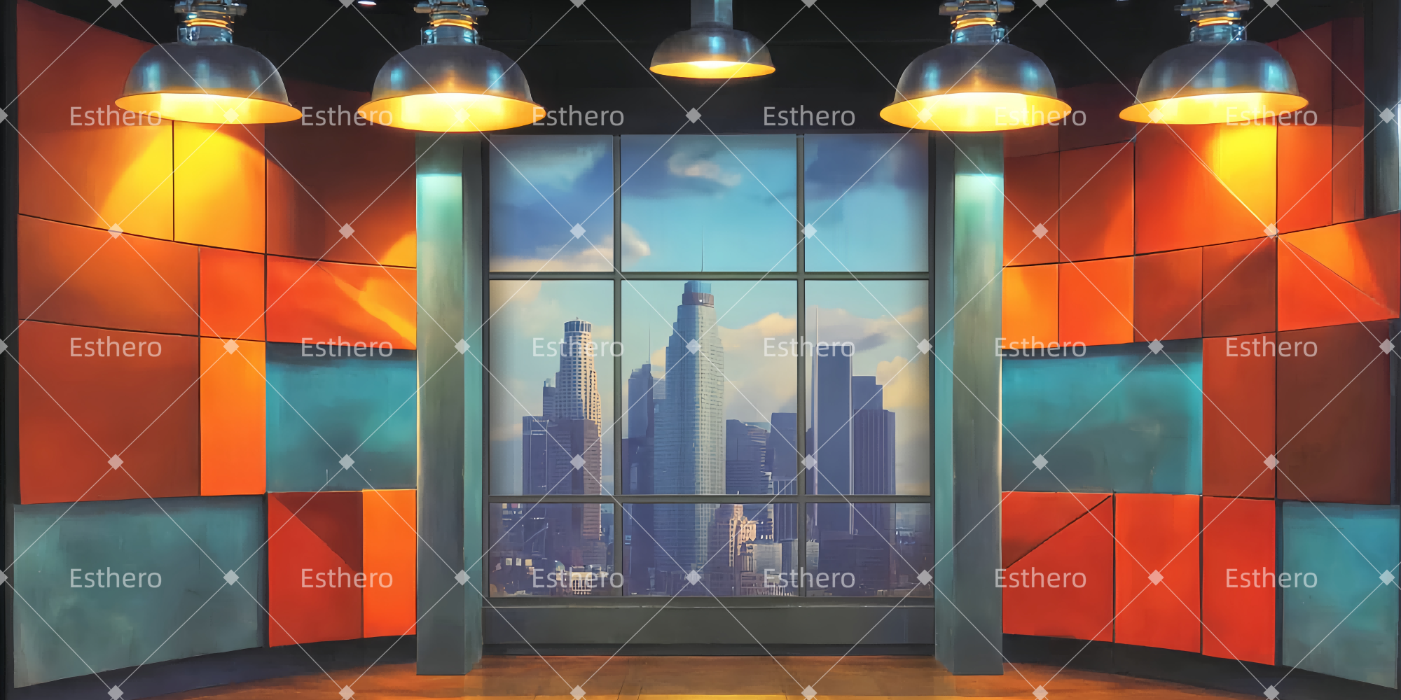 Toile de fond Theatre Bureau du Gouvernement TWW510-T15