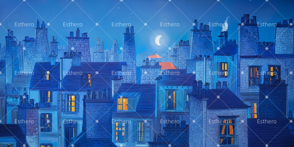 Toile de fond de Scene Toits de Londres TWW510-T34