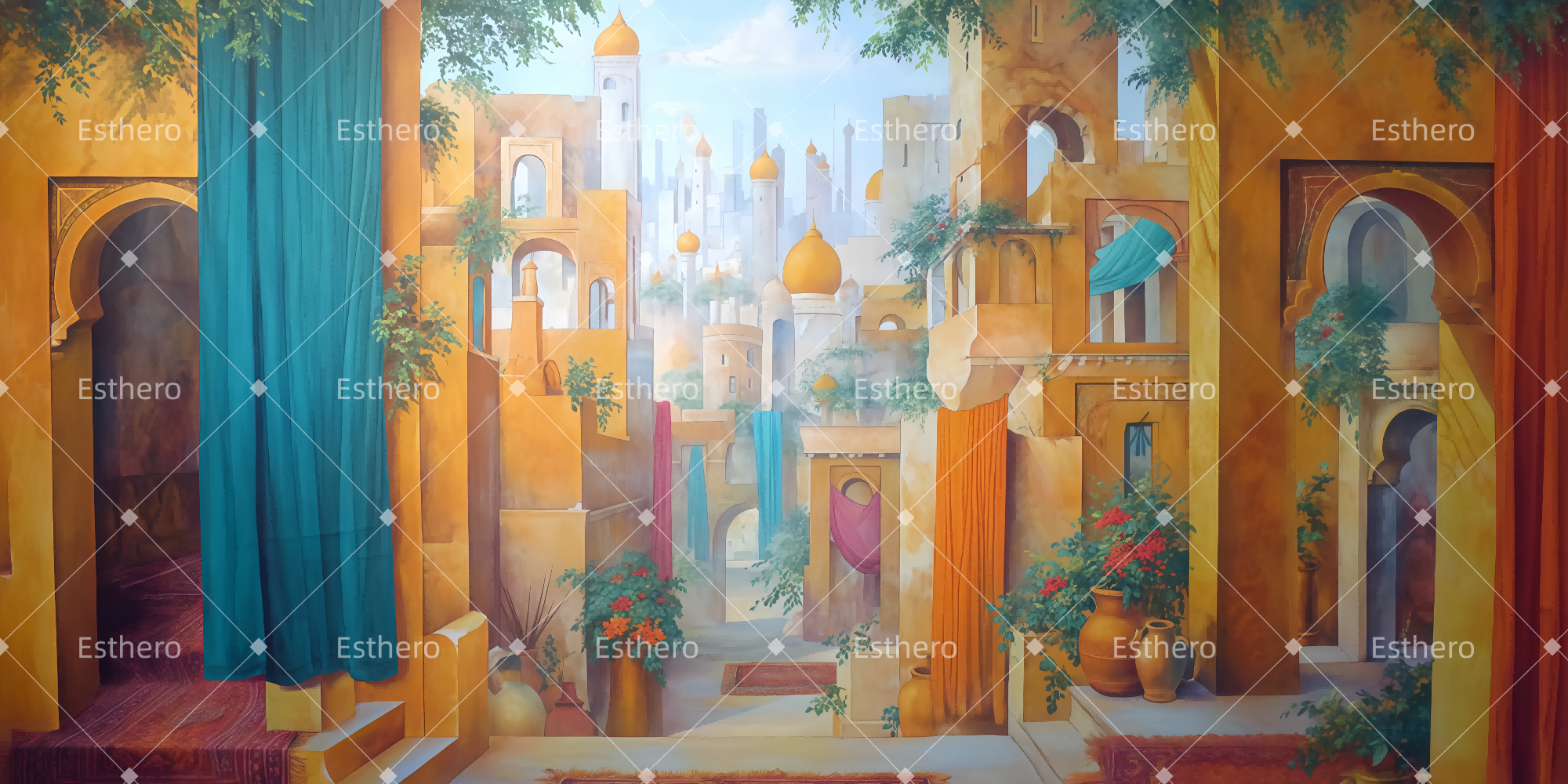 Toile de fond Theatre Cour du Pharaon TWW510-T5