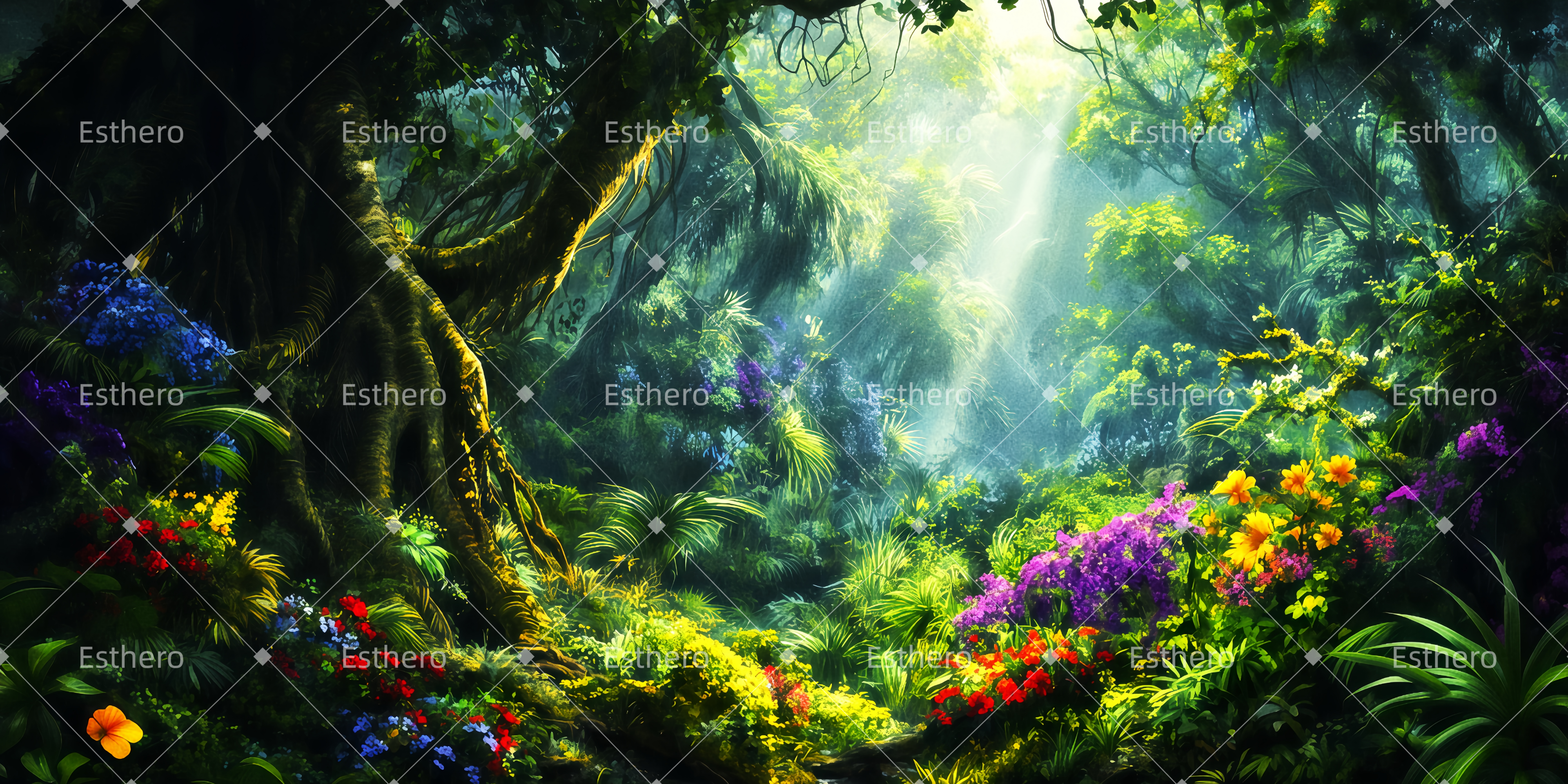 Toile de fond Theatre Le paradis de Timon et Pumbaa TWW511-T106