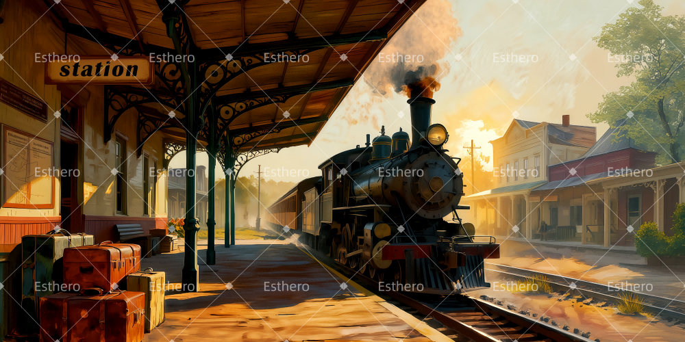 Fond de Scène Personnalisé Gare TWW511-T12