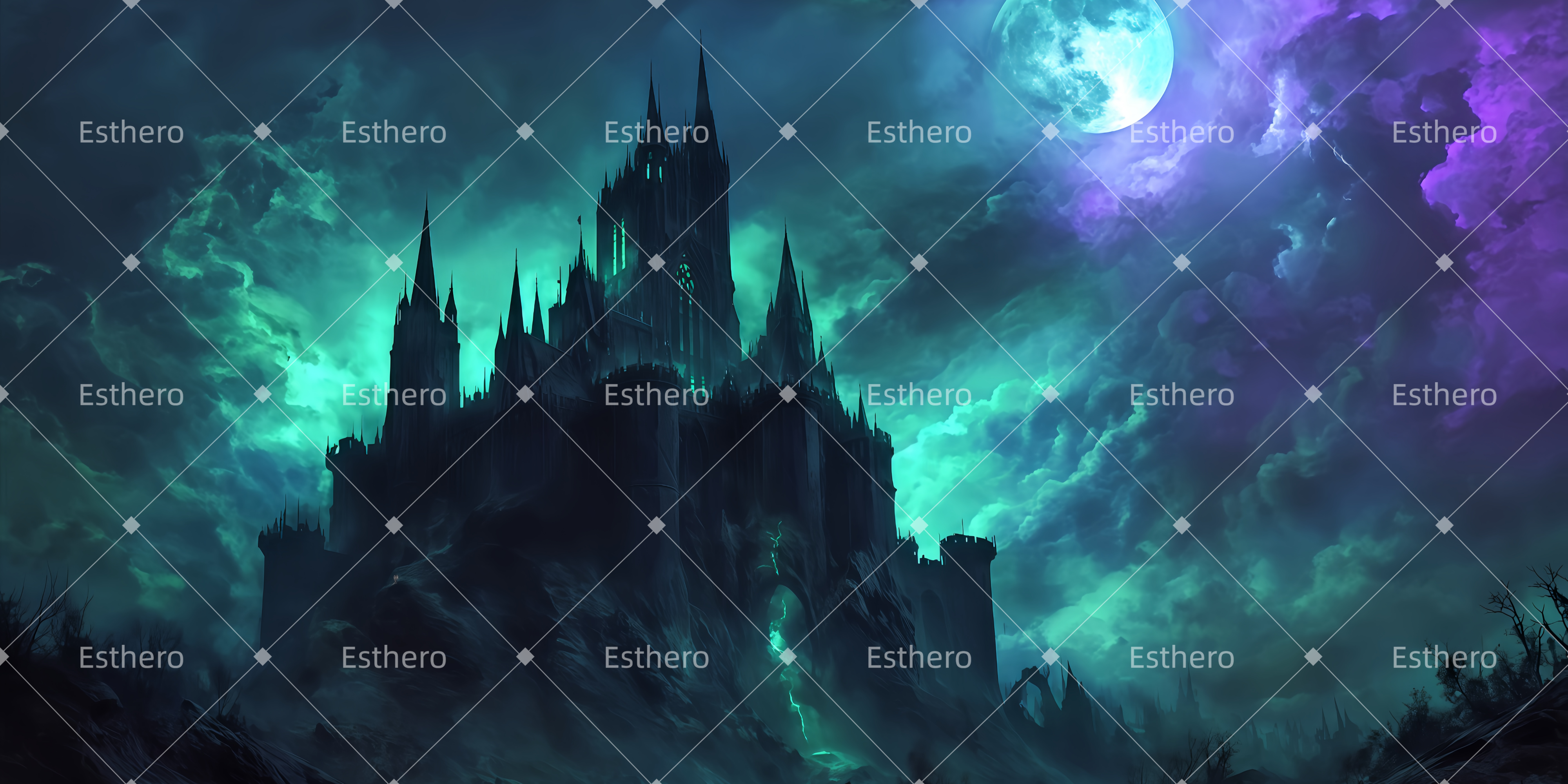 Toile de fond Theatre Le château de la méchante sorcière TWW511-T133