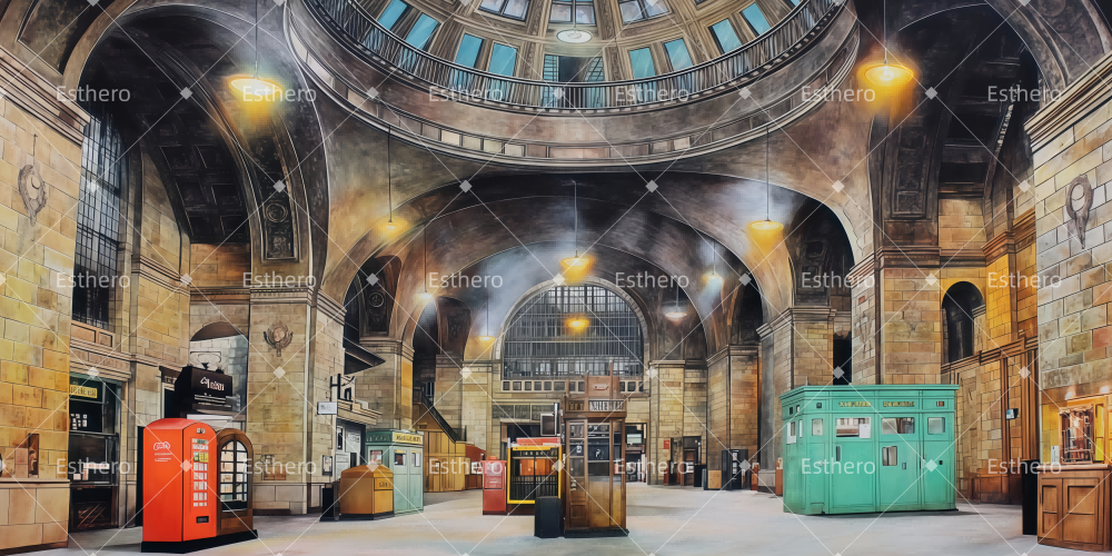 Fond de Scene Scène De Gare TWW511-T1