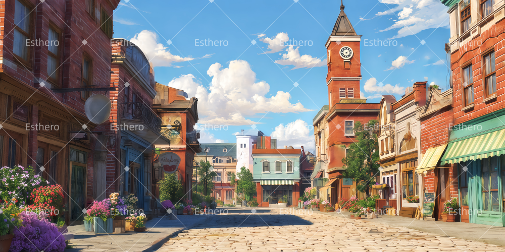 Toile de fond de Scene Place D’Ashton TWW511-T33