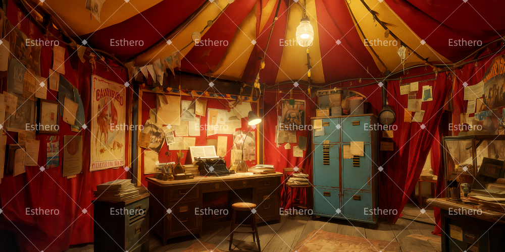 Toile de fond de Scene Bureau De Cirque De Calloway TWW511-T39