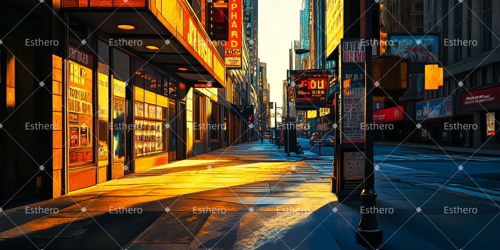 Fond de Scène Personnalisé Broadway Matin TWW511-T74