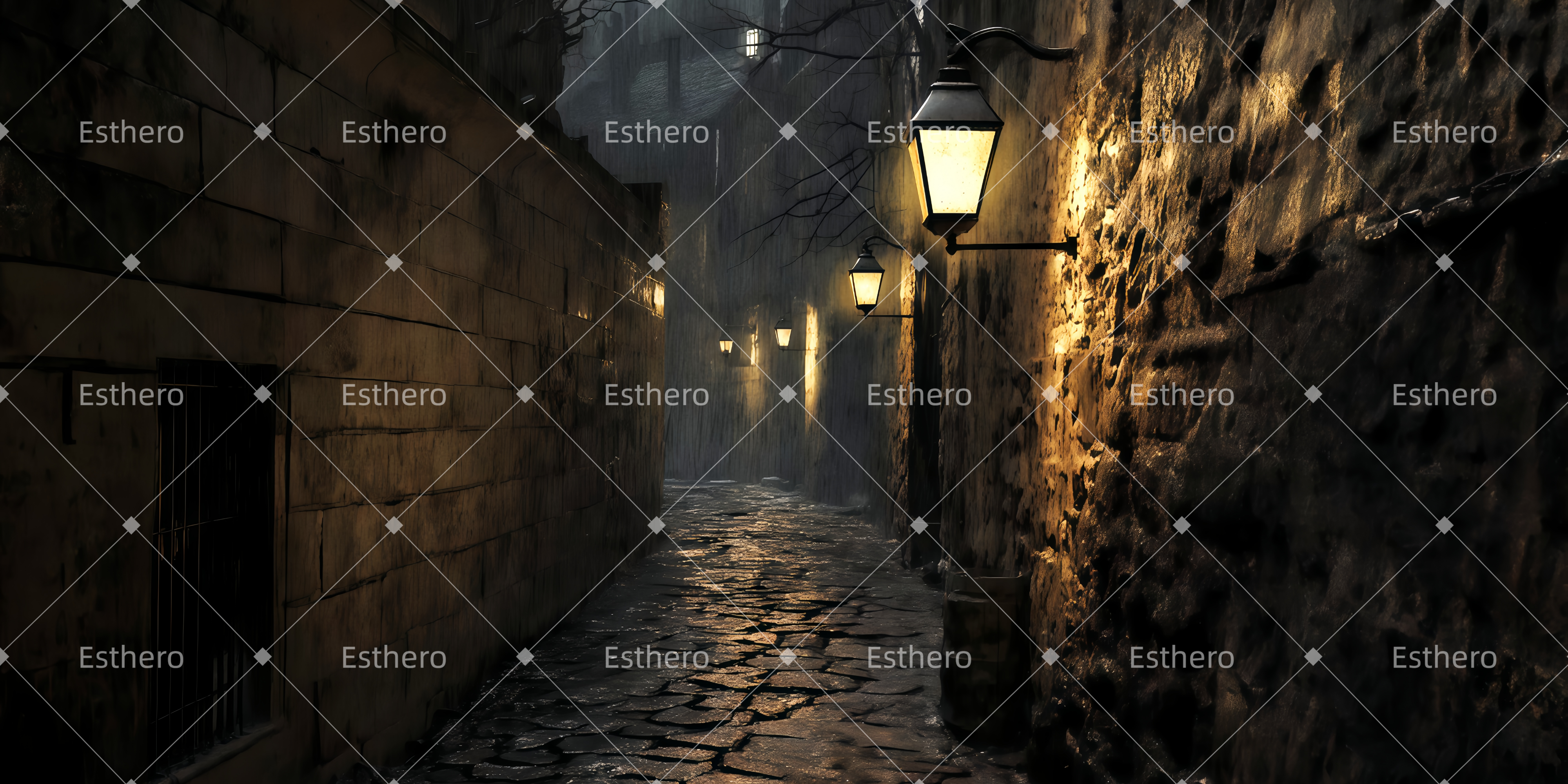 Fond de Scene La fuite de Valjean TWW511-T99