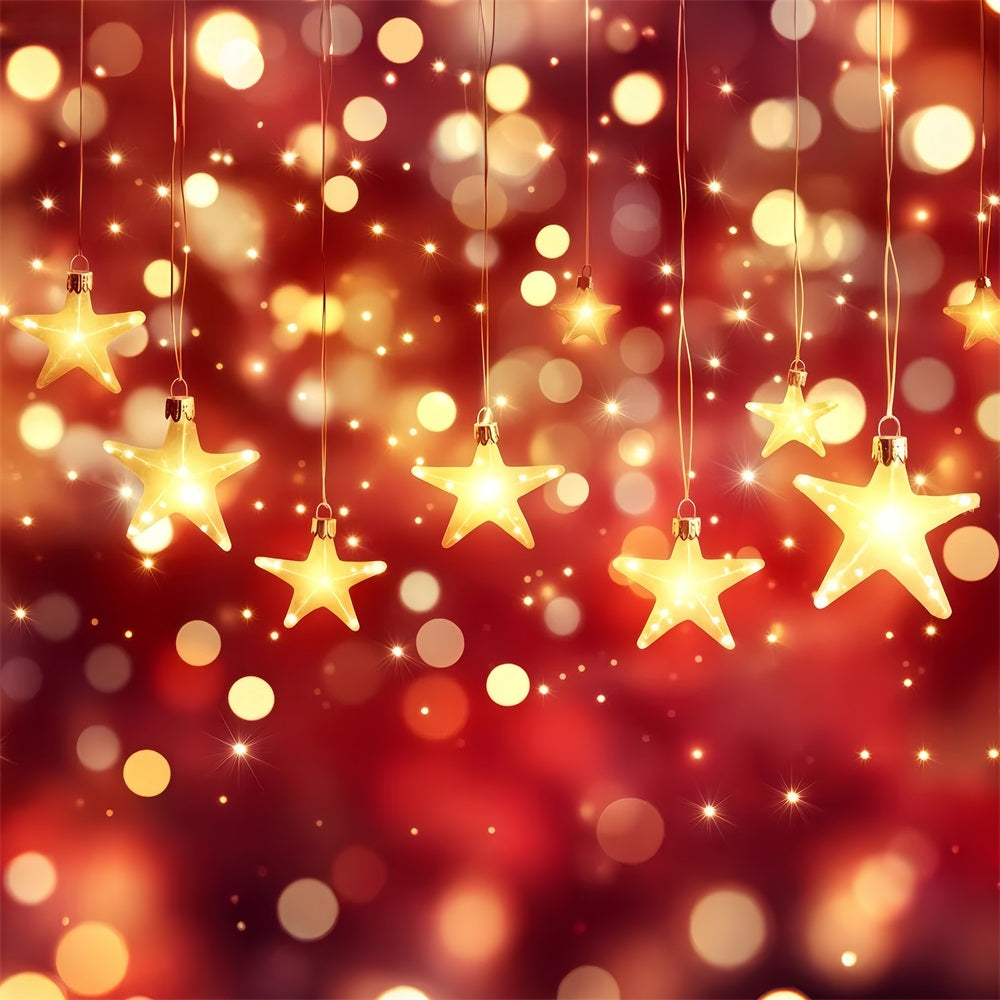 Toiles de fond pour le Nouvel An lumières étoiles suspendues bokeh toile de fond paillettes dorées TWW512-26