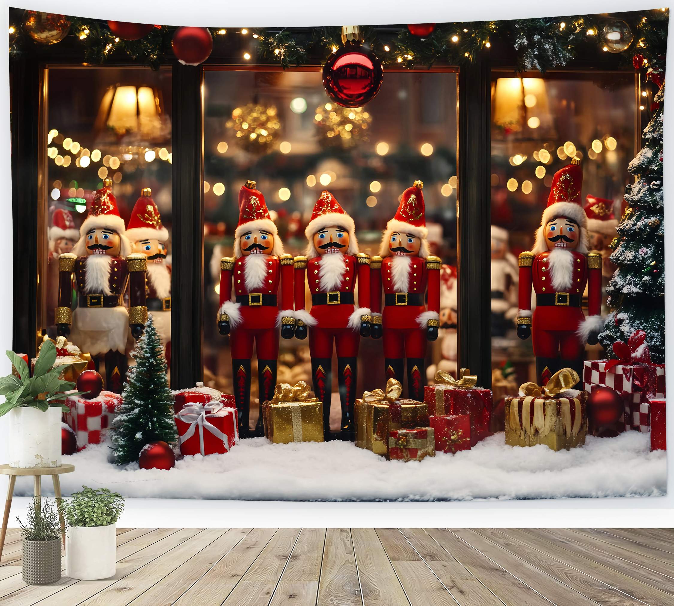 Toile de fond Noël Casse-Noisette Soldats Décor Festif TWW58-54