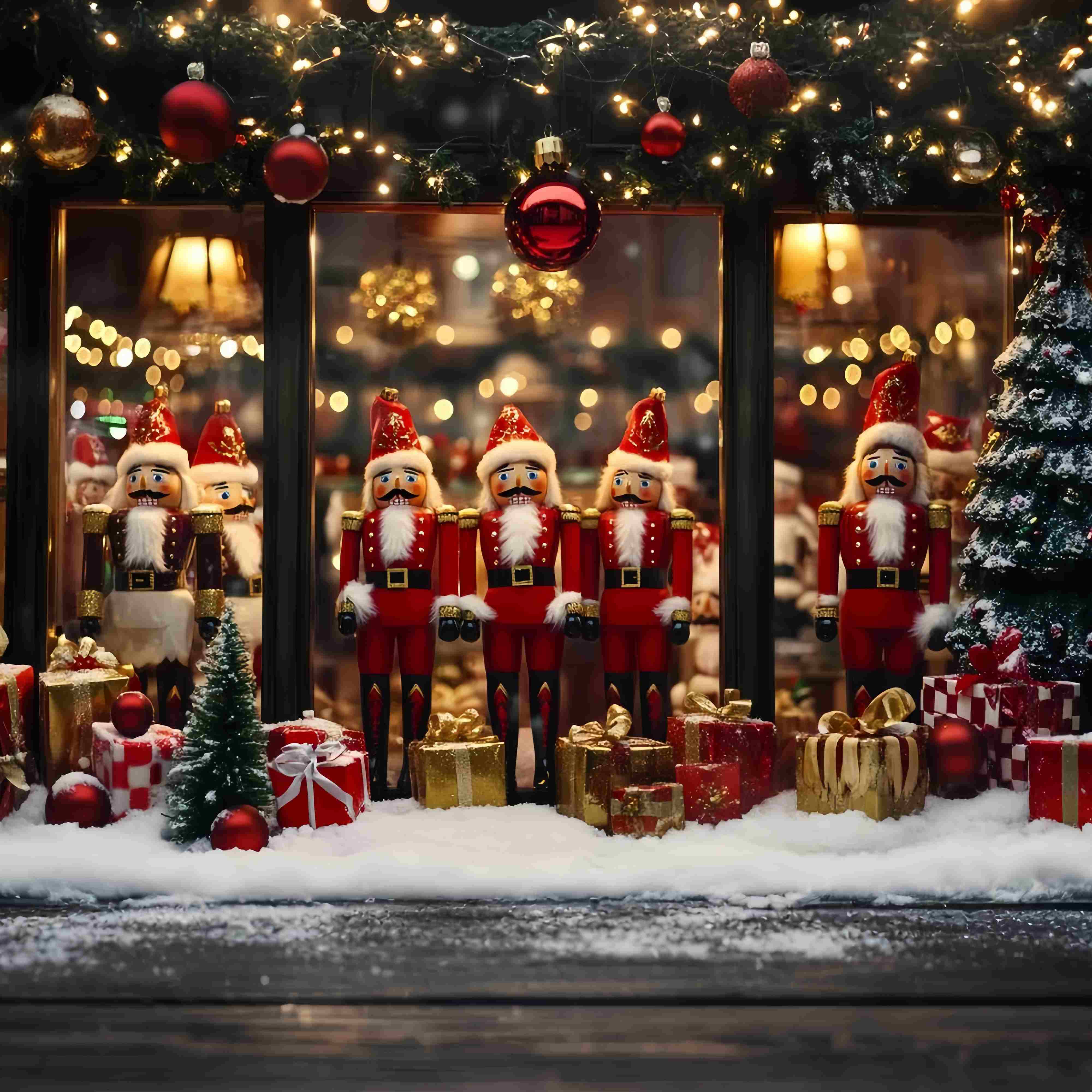 Toile de fond Noël Casse-Noisette Soldats Décor Festif TWW58-54