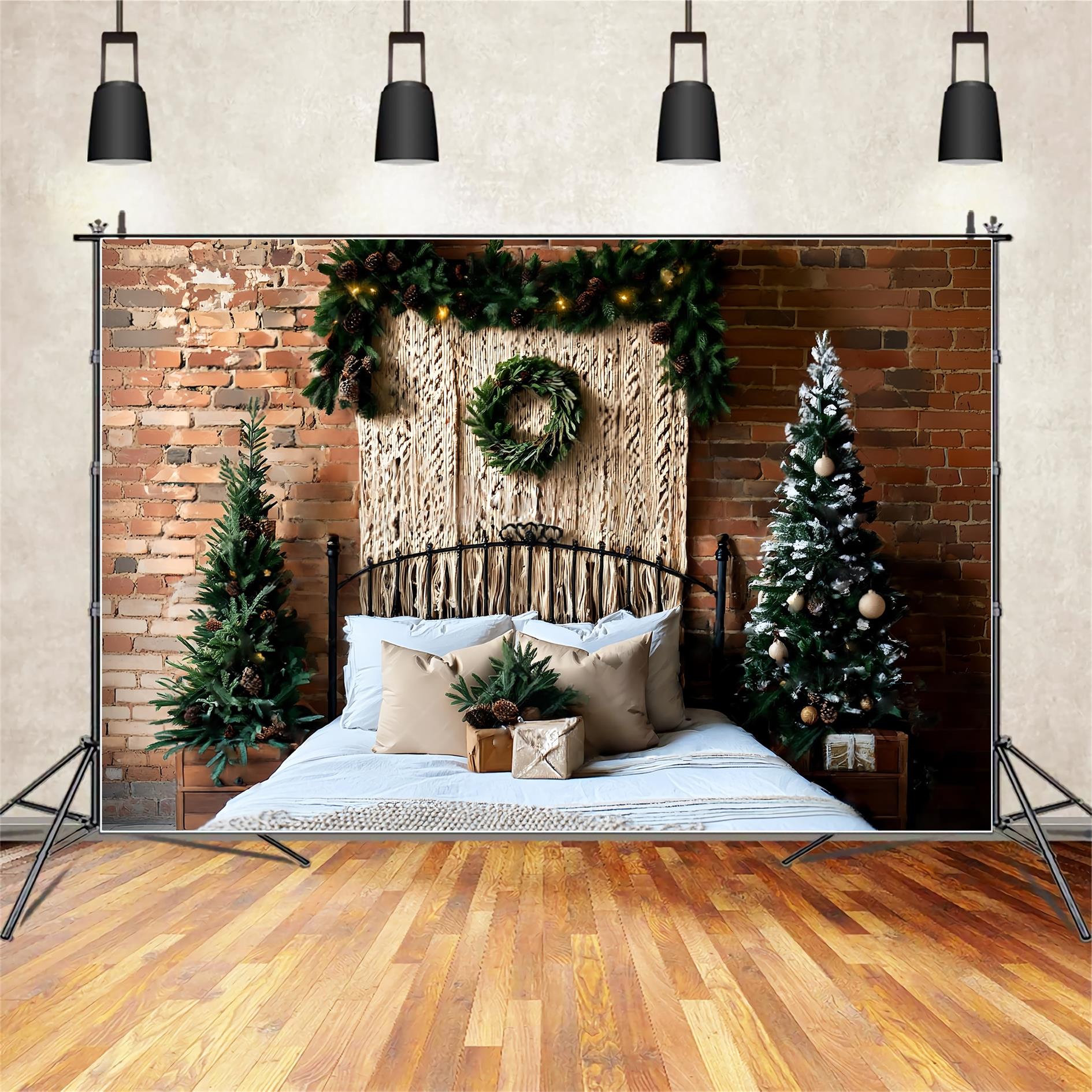 Toile de fond Noël Tête de Lit Macramé Lit Rustique TWW59-103