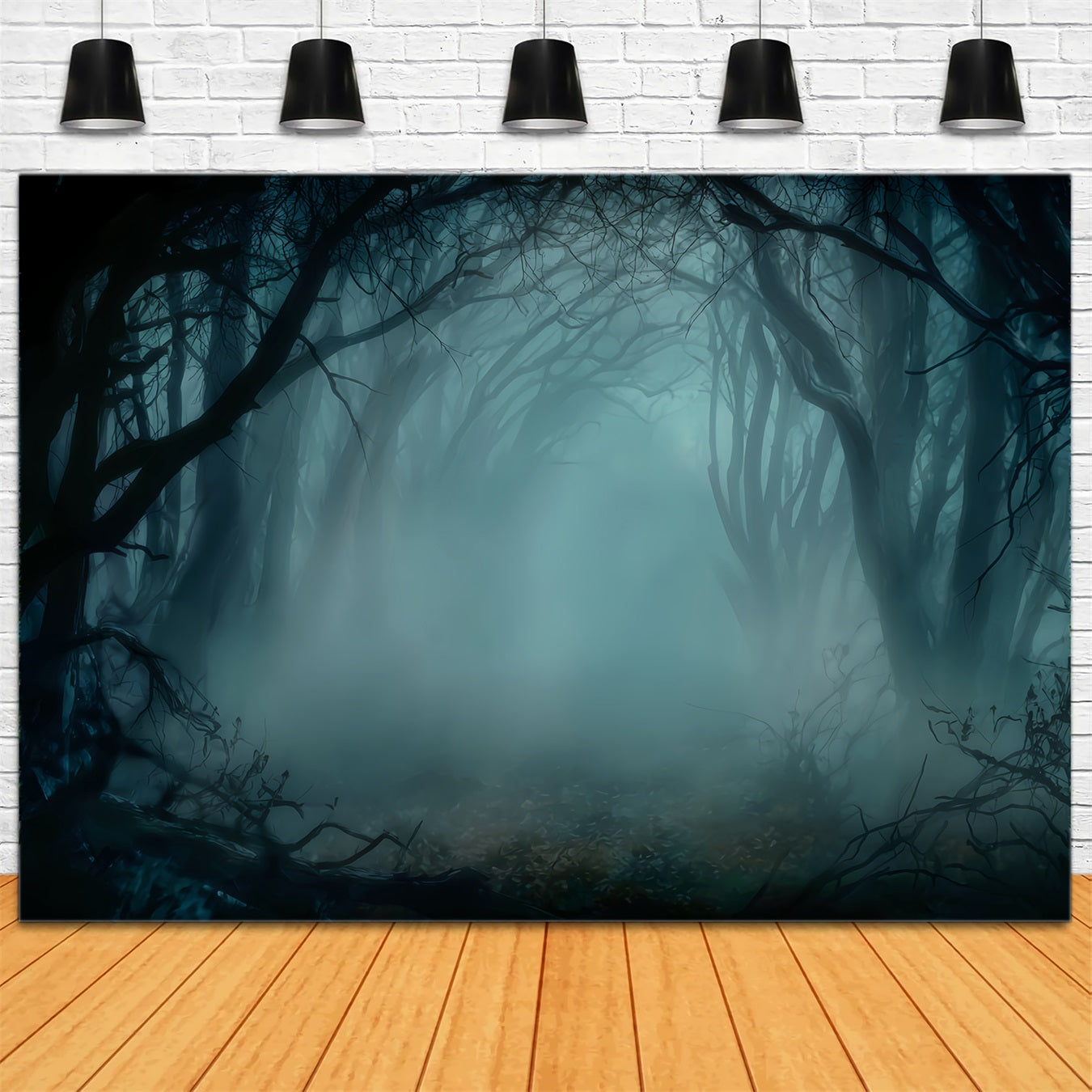 Toile de fond Forêt Sombre Brumeuse Enchantée TWW59-128