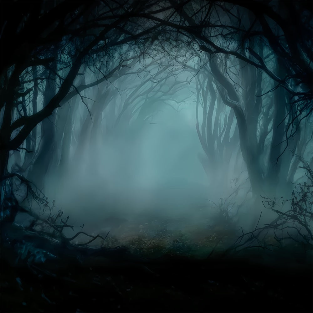 Toile de fond Forêt Sombre Brumeuse Enchantée TWW59-128