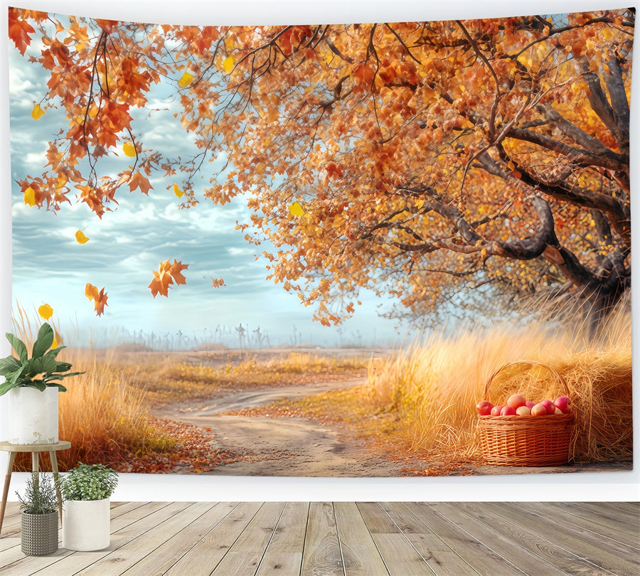 Toile de fond Forêt Automnale Verger Rustique Sentier TWW59-150