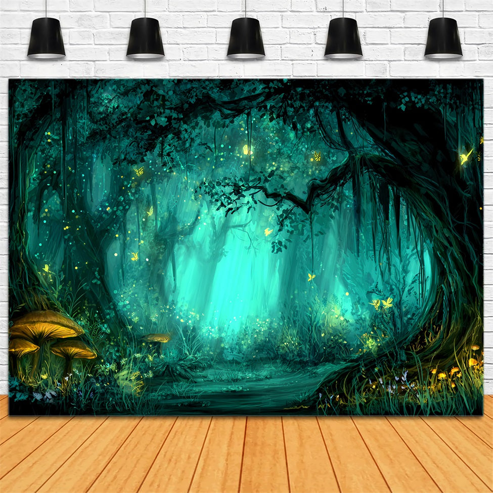 Toile de fond Forêt Enchantée Bois Mystiques Lumineux Fées TWW59-158
