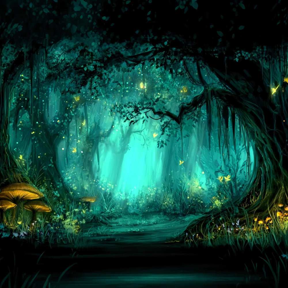 Toile de fond Forêt Enchantée Bois Mystiques Lumineux Fées TWW59-158