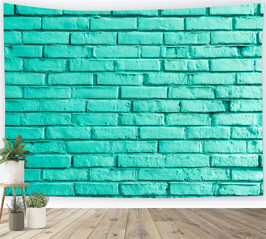 Toile de fond Mur Brique Aqua Lumineux Mur Peint TWW59-166