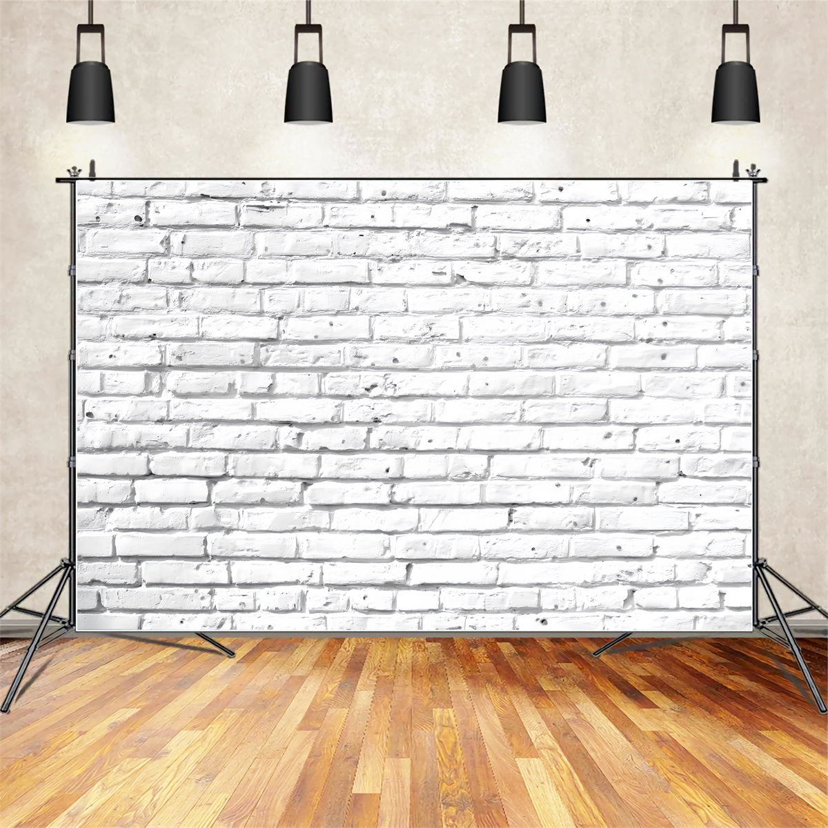 Toile de fond Mur Brique Blanc Délavé Texture Usée TWW59-188