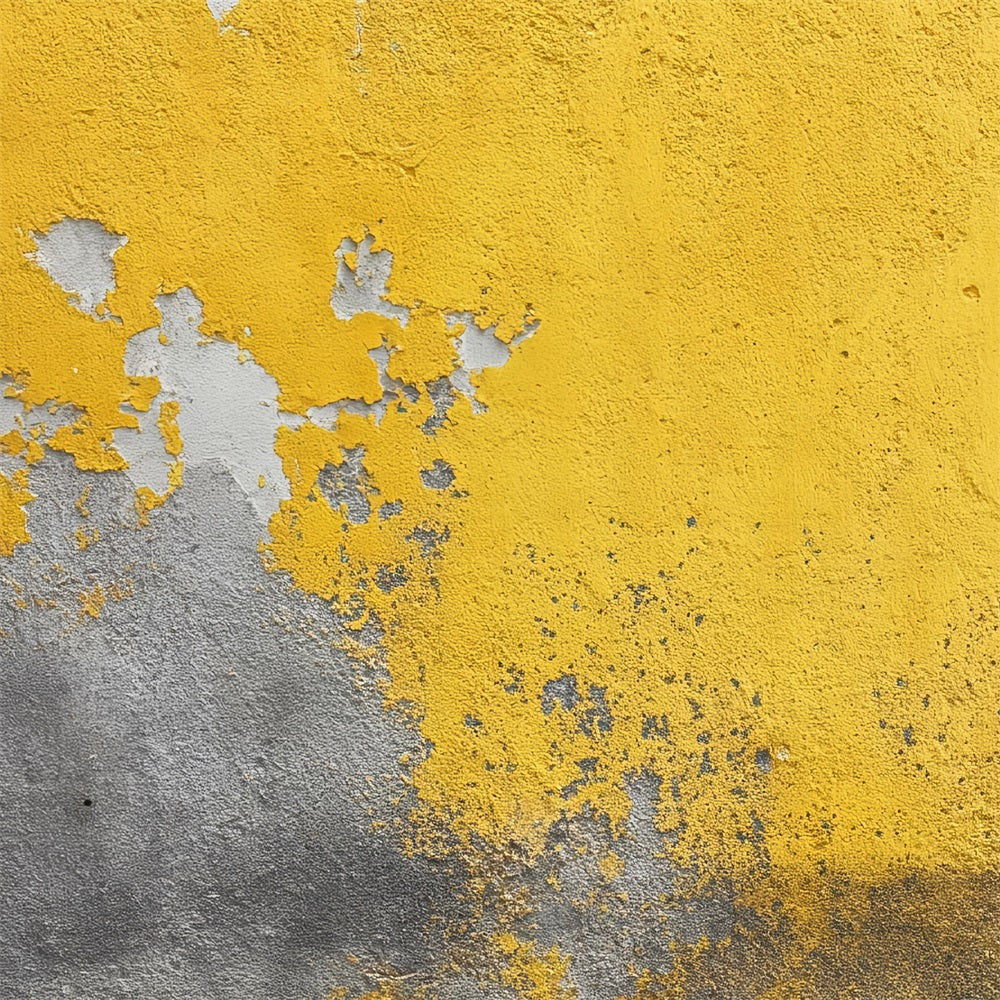 Toile de fond Graffiti Mur Plâtre Jaune Usé TWW59-201