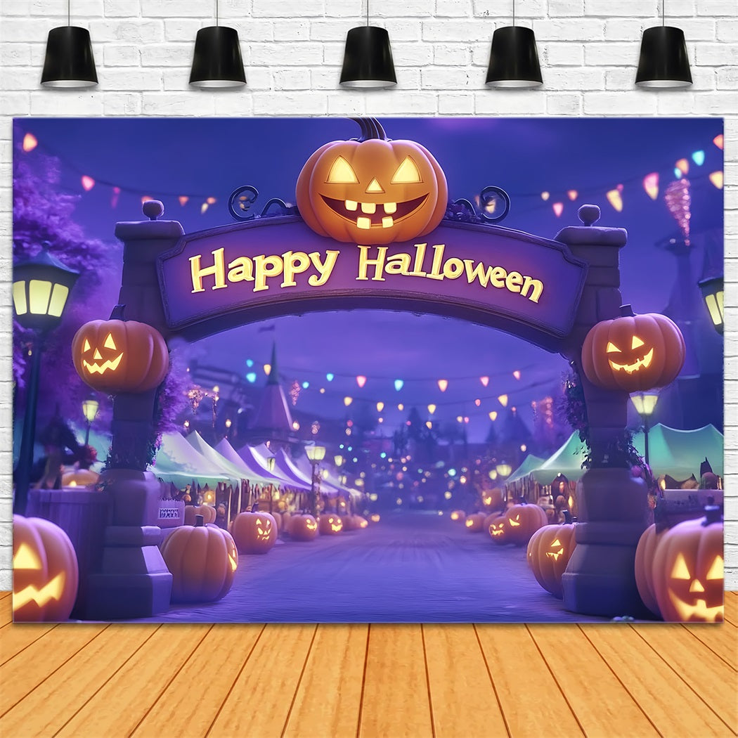 Toile de fond Cirque Halloween Citrouille Portail Carnaval TWW59-21