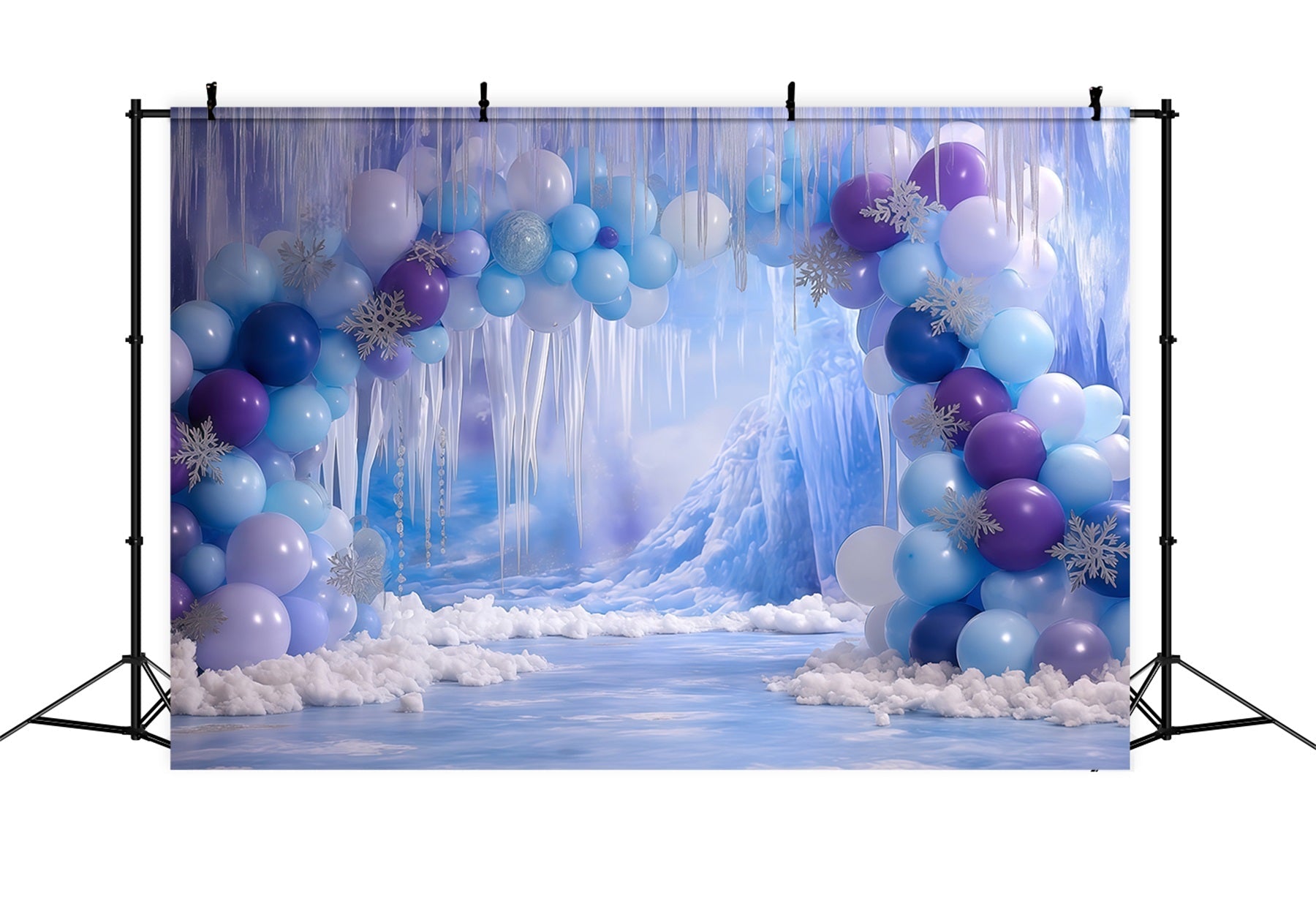 Fond pour cake smash Fille Frozen Ice Cave Fantasy Happy Birthday TWW59-227