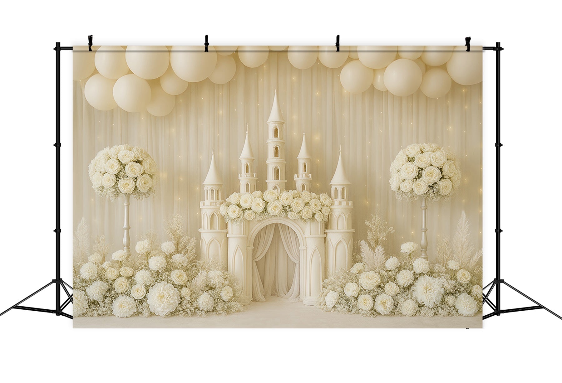 Fond pour photographie de cake smash Ivory Castle Floral Dream Birthday TWW59-229