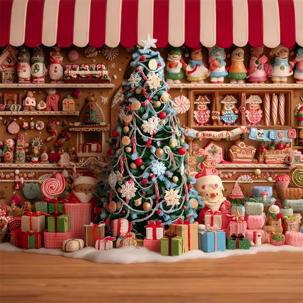 Toile de fond Noël Boulangerie Pain d’Épices Sapin de Noël TWW59-91