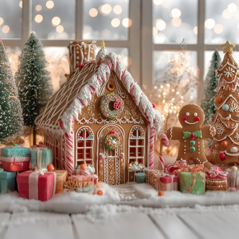 Toile de fond Noël Maison Pain d’Épices Joie des Fêtes TWW59-92