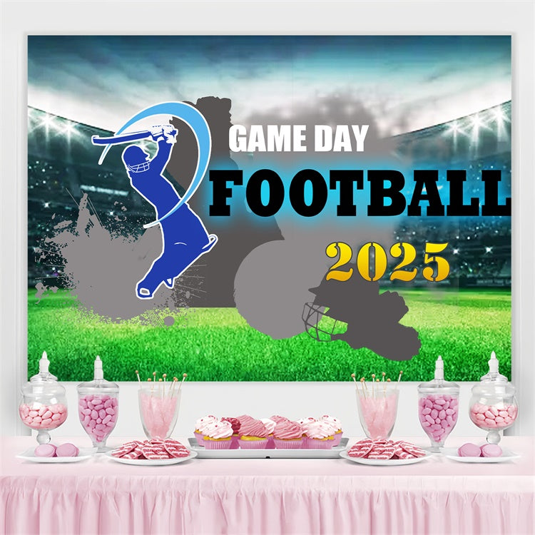 Toile de fond Football Photo de Nuit au Stade de Football TWW6-17