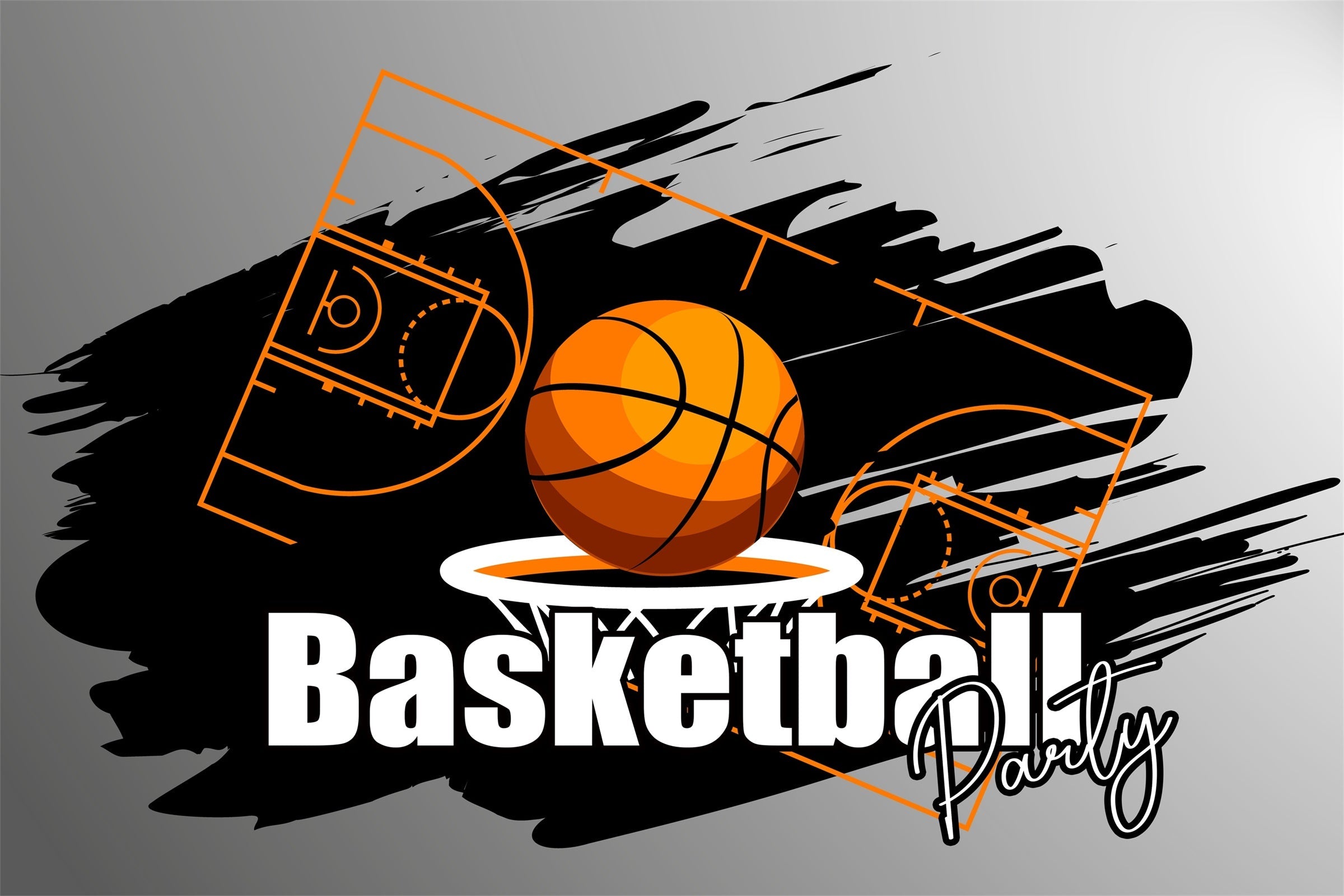 Toile de fond Basket-ball Graffiti Panier Fête Photo Sportive TWW6-24