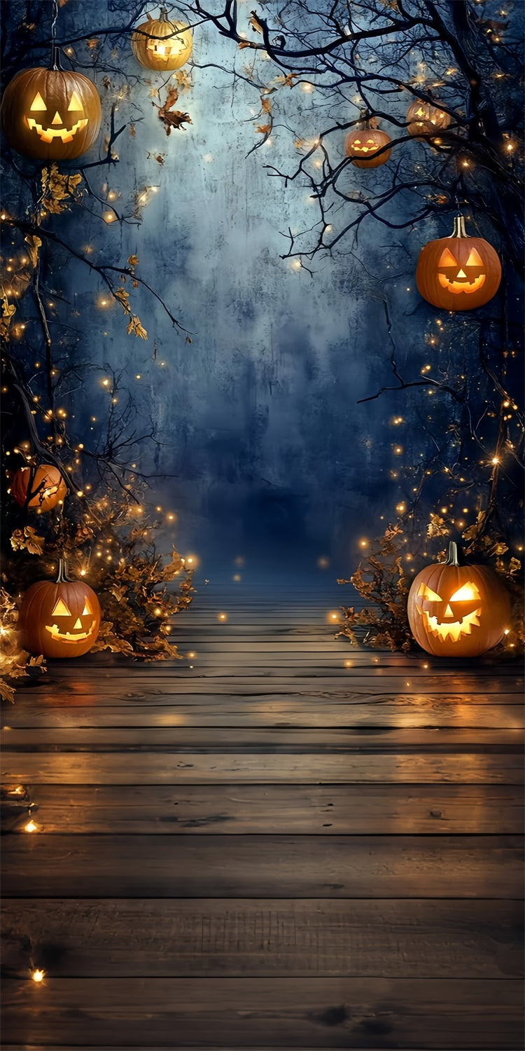 Toile de fond Sweep Halloween Photographie Chemin Éclat Citrouille TWW6-77
