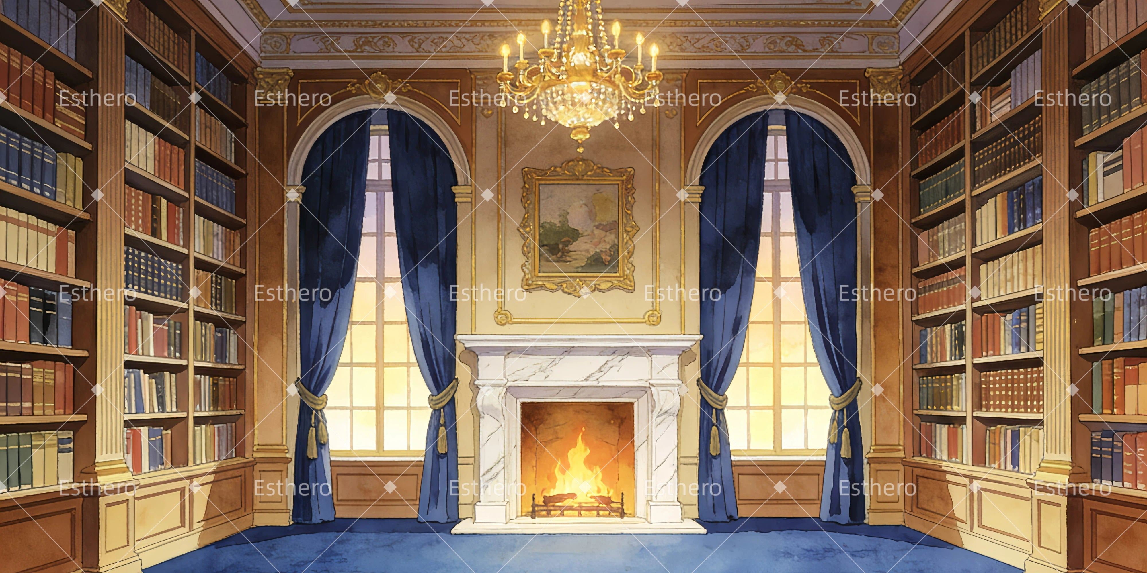 Fond de Scene Grand Bureau Étude GQ63-T24