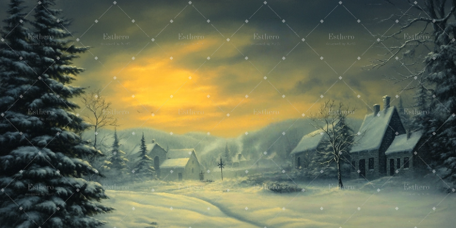 Fond de Scène Village d'Hiver CSH59-T4