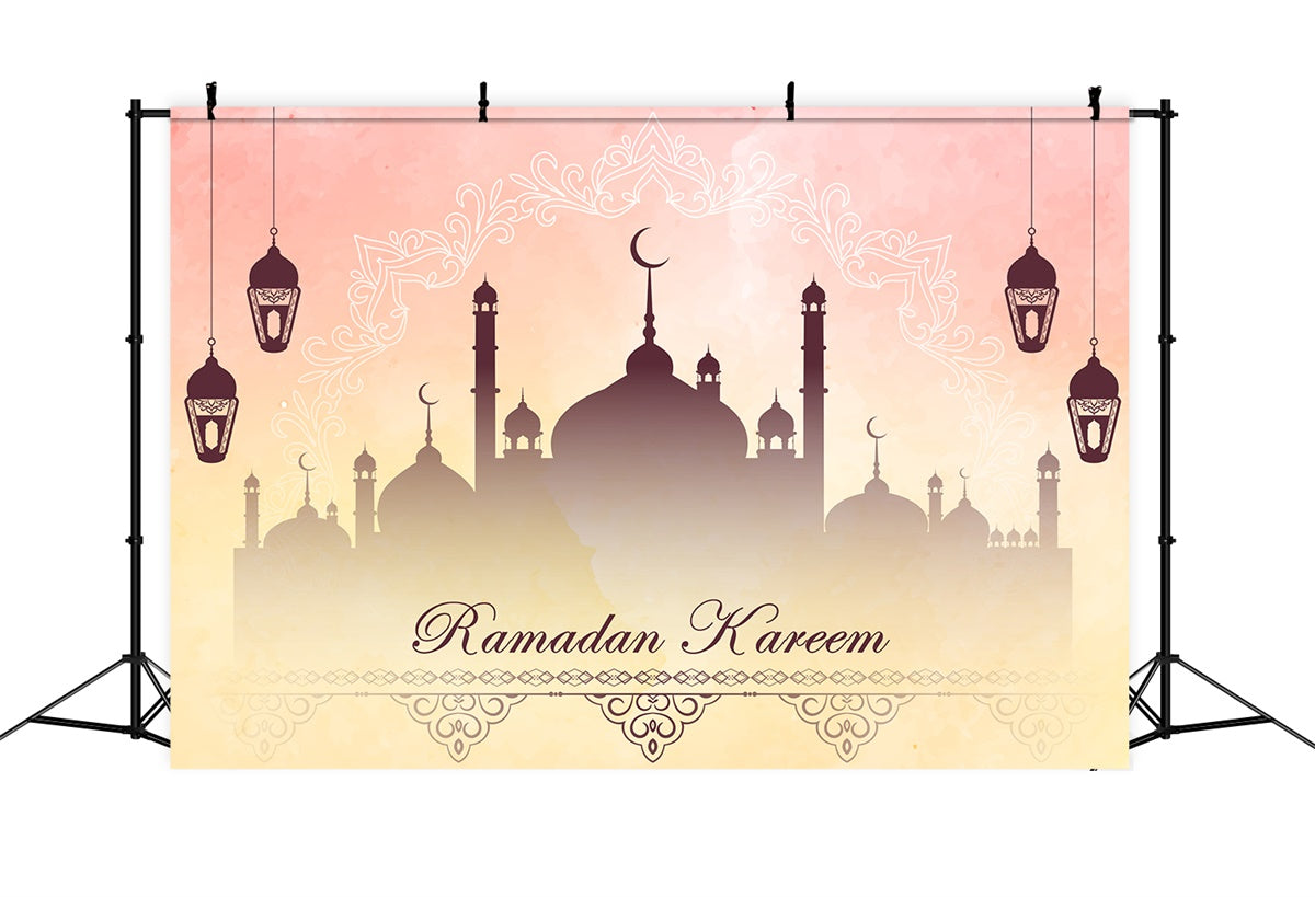 Toile de fond Ramadan Lanternes Élégantes Mosquée XY2-107