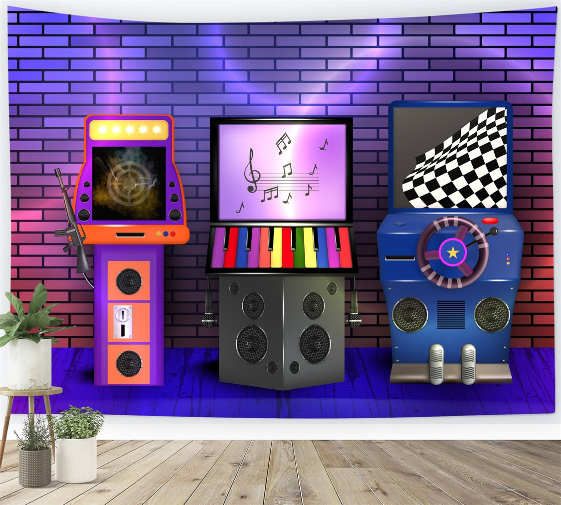 Toile de fond Danse Arcade Musique Colorée XY2-121
