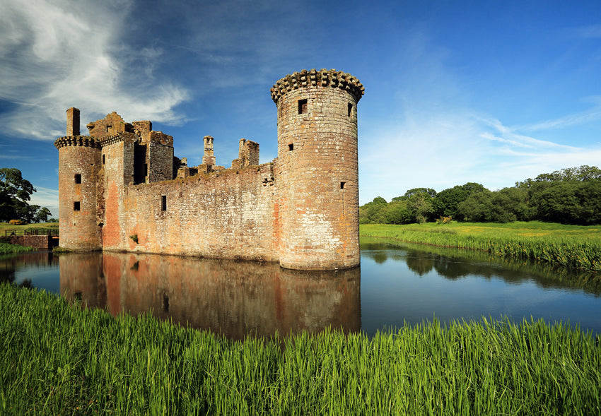 Toile de fond de Château ciel et lacs YY00395