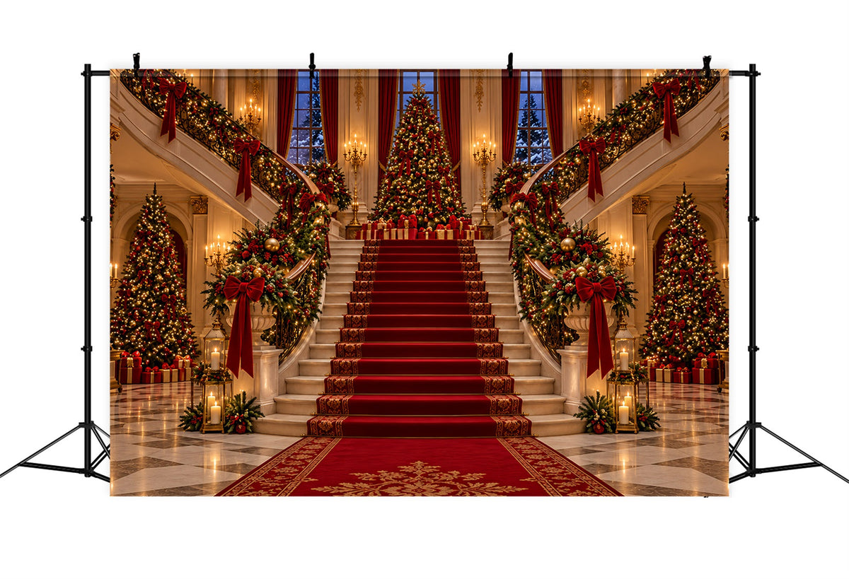 Fond De Noël Salon Escalier Impérial Festif ZTT610-28