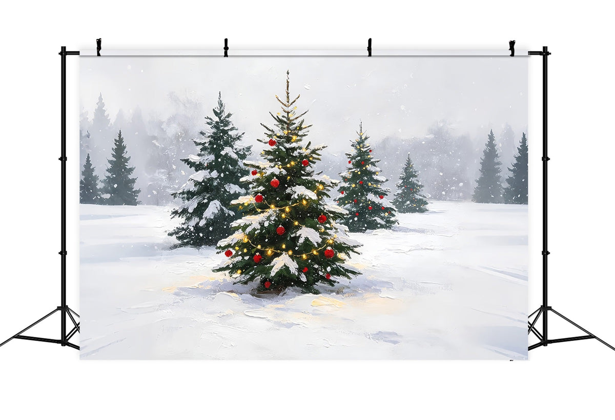 Décor De Noël D'Hiver Pin Peint Enneigé Décor De Noël ZTT69-12