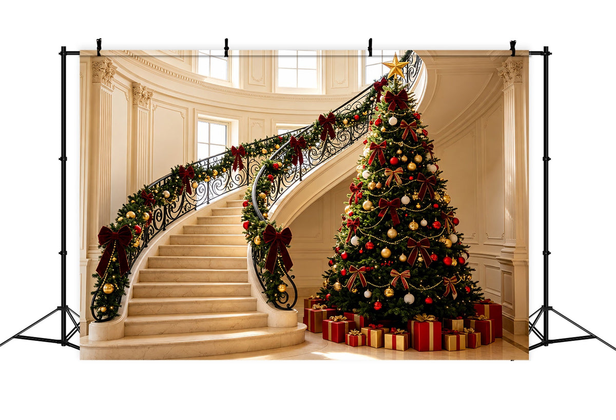 Décors De Noël Victoriens Décoration Élégante De Guirlande D'Escalier Décors De Noël D'Intérieur ZTT69-5