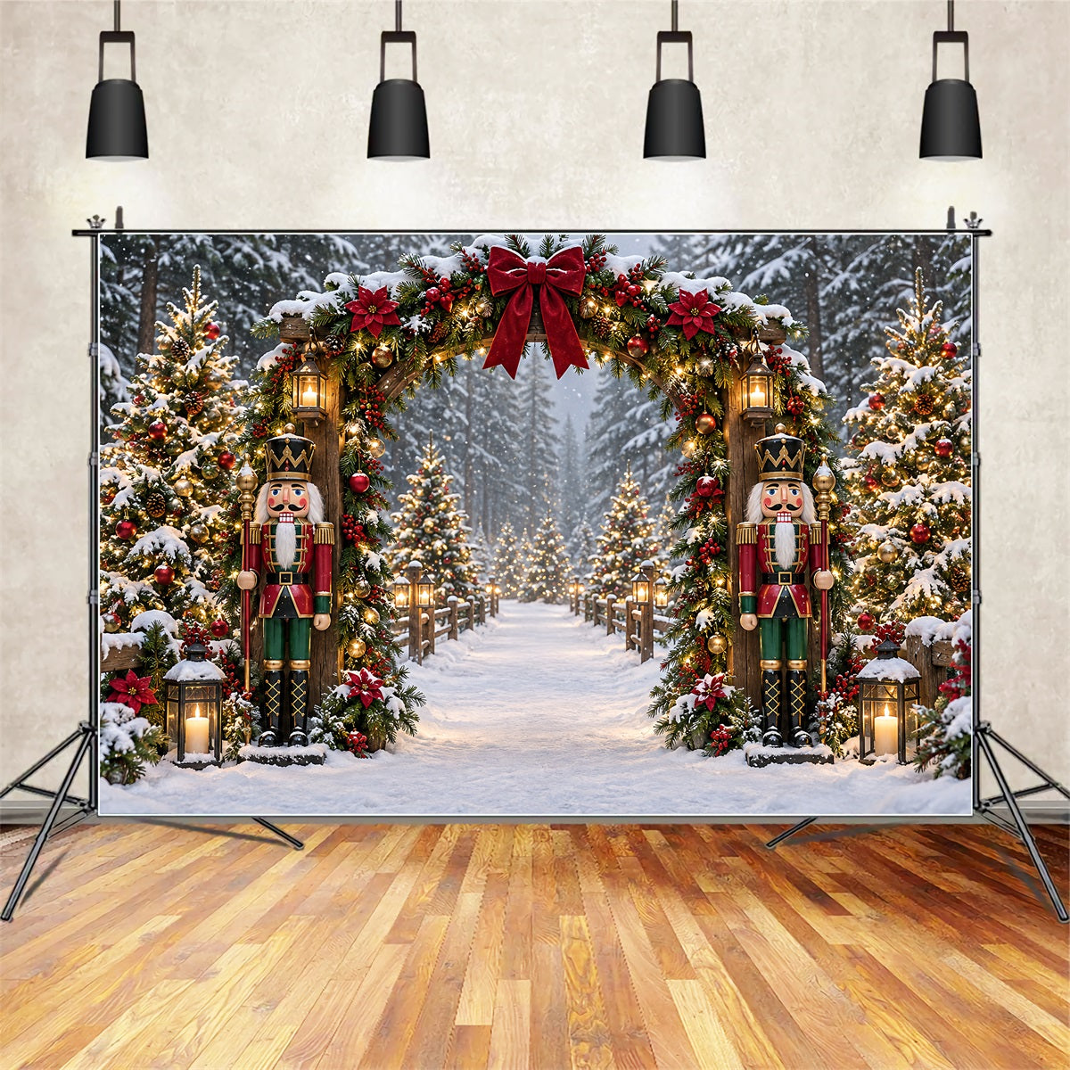 Fond De Noël Arche Guirlande Casse-Noisette Lumineuse ZTT69-79