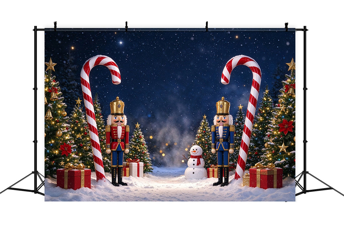 Fond Photo De Noël Neige Casse-Noisette Bonbons Sucre ZTT69-80