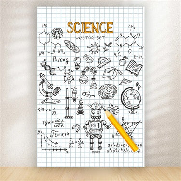 Toile de Fond de Photographie de Cahier de Sciences pour la Rentrée Scolaire BRP7-30