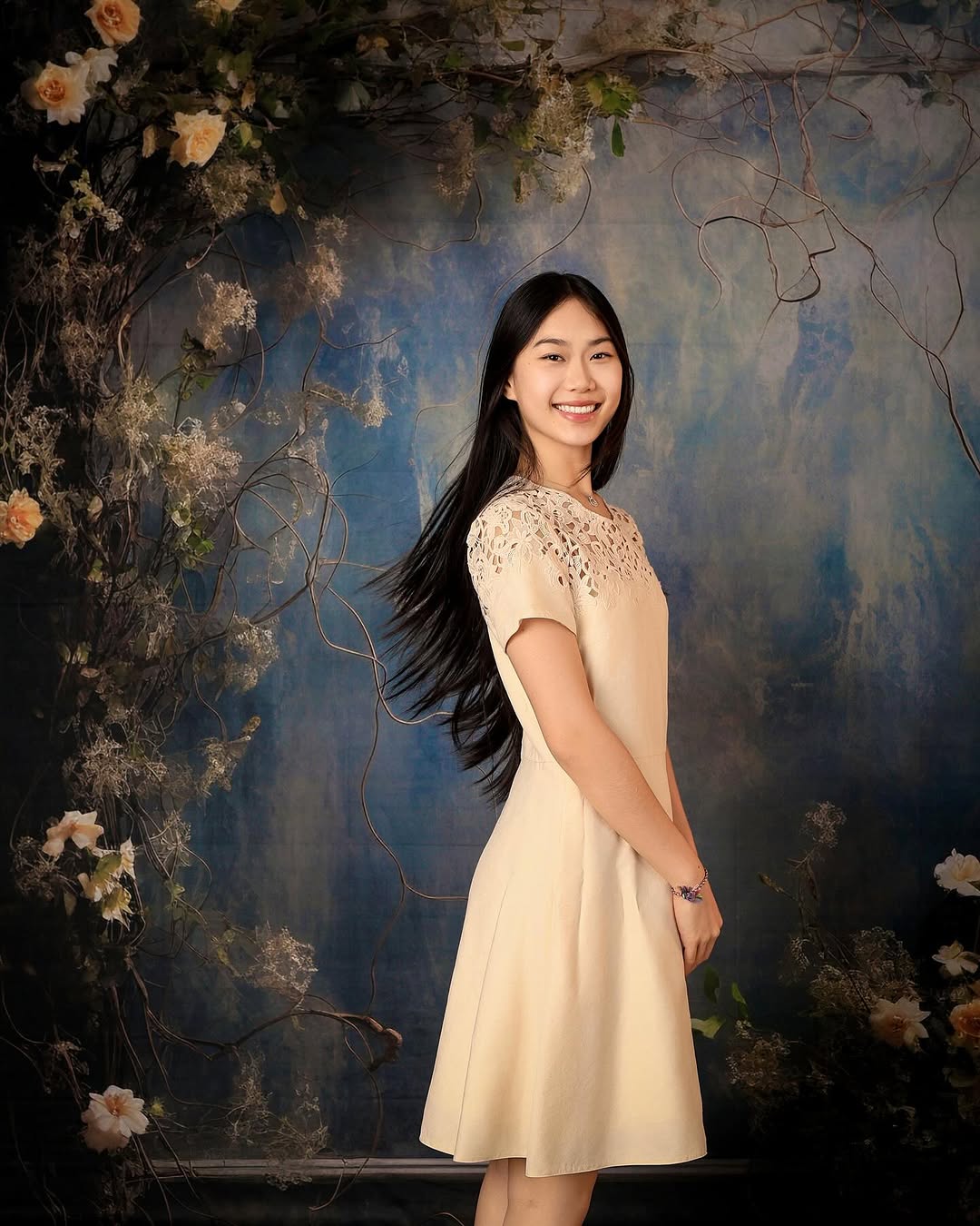 Esthero Toile de fond abstraite de style nostalgique Rose Ton Bleu RR4-35