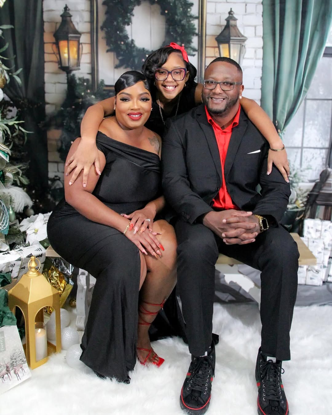 Toile de fond Fenêtre Cheminée Sapins de Noël RR8-120