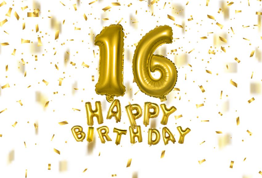 Toile de fond 16e Joyeux anniversaire pour la photographie DBD15