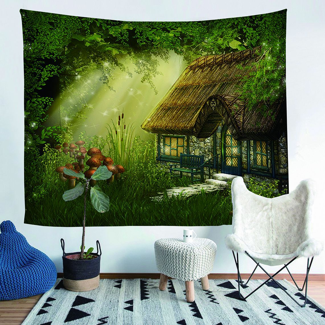 ACHETER 2 OBTENIR 1 GRATUITE Tapisserie Personnalisée Tenture Murale pour Salon Chambre T1