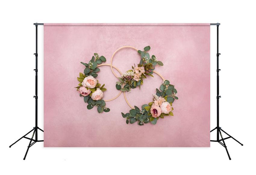 Toile de fond de Fleur Hoop bébé rose photographie conçu par Beth Hrachovina