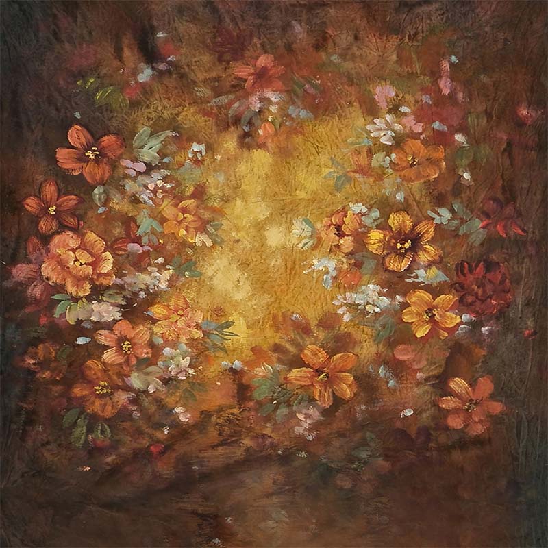 Toile de fond de photographie de bébé nouveau-né floral CM-4804