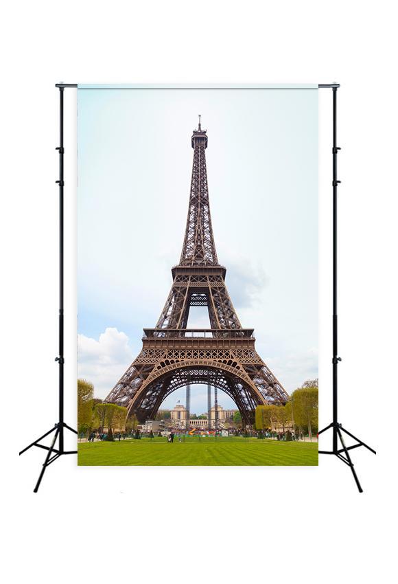 Paris Eiffel Tower Square Landmark Photography Backdrop D124